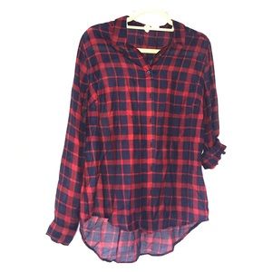 Light weight plaid blouse